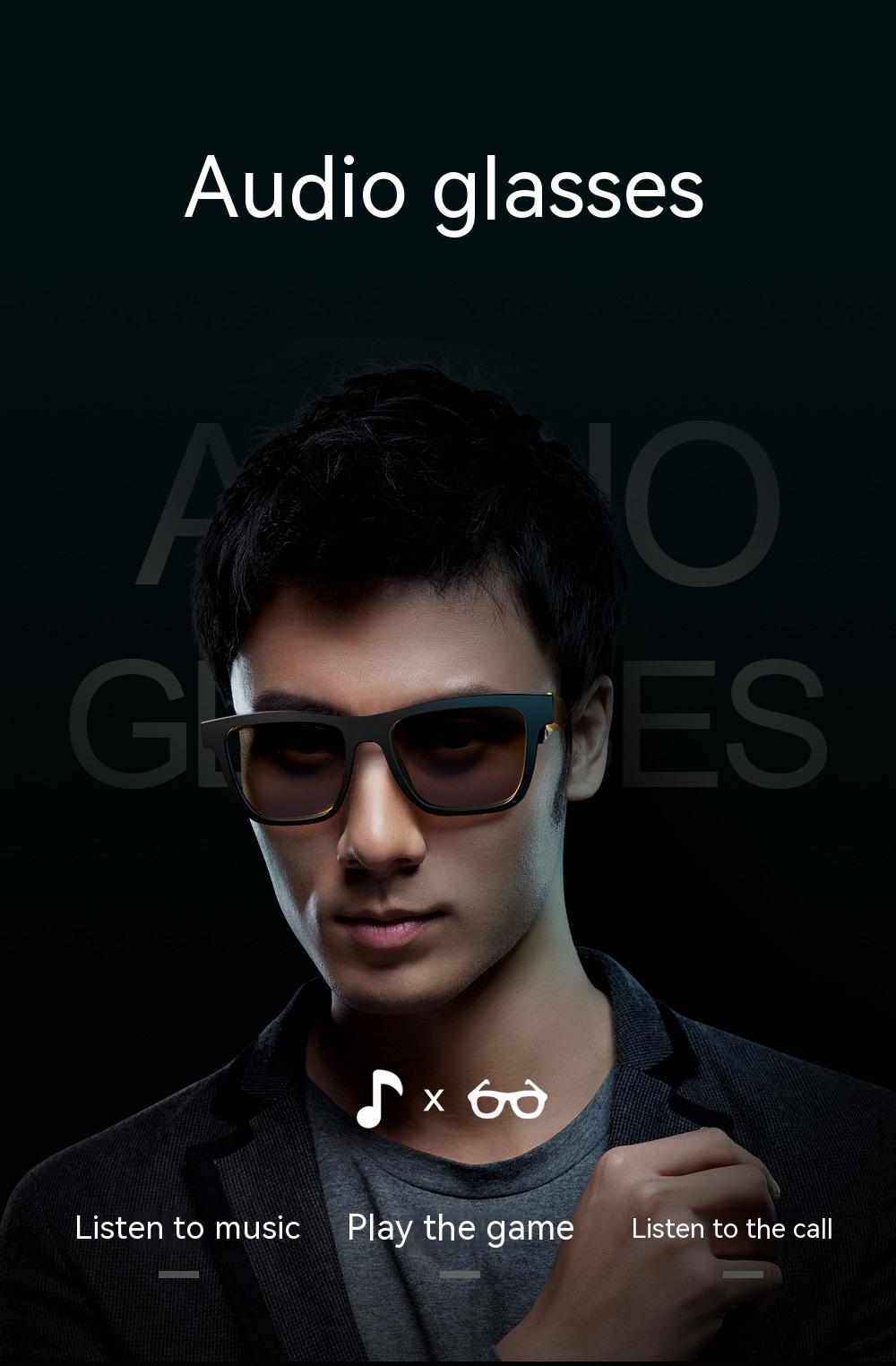 Smart Glasses: Black Technology Headset Bluetooth Sunglasses