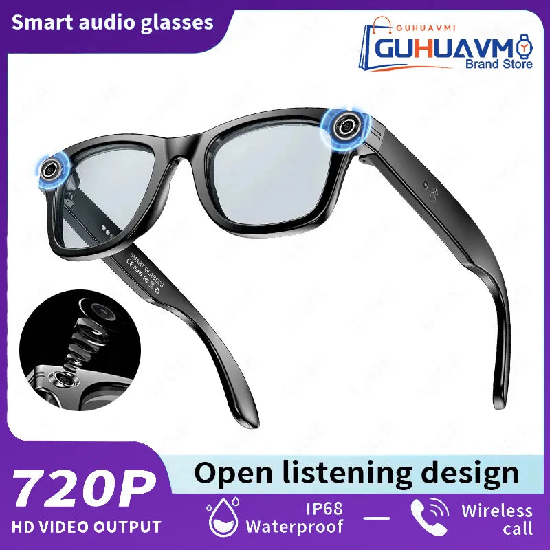 AI Smart Glasses with 8MP Camera Video Recording