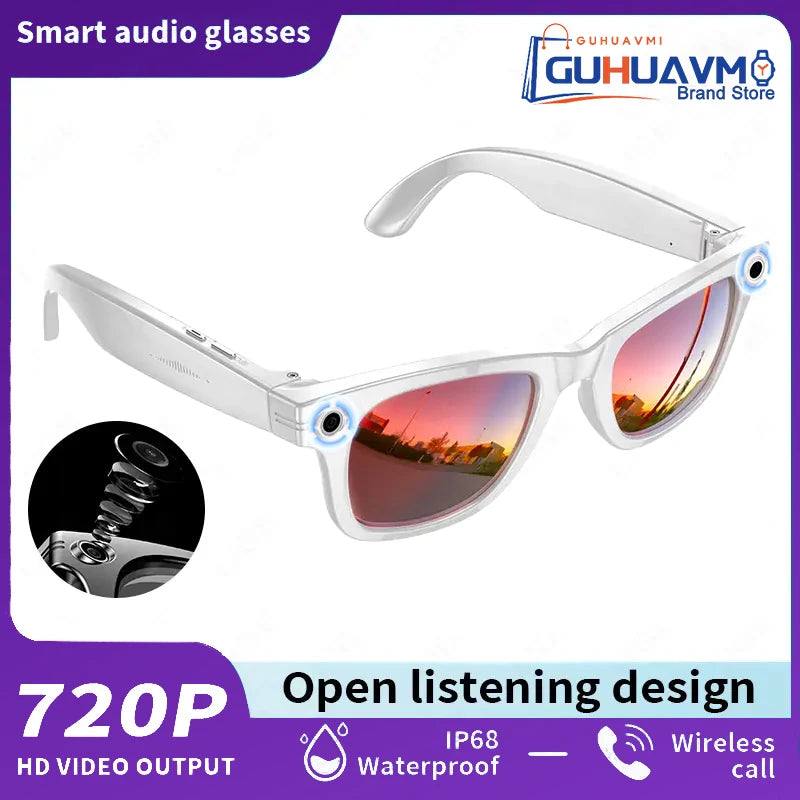 AI Smart Glasses with 8MP Camera Video Recording