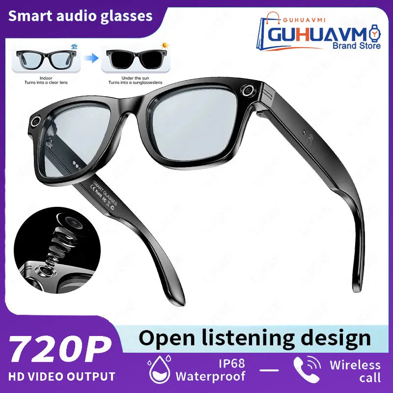 AI Smart Glasses with 8MP Camera Video Recording