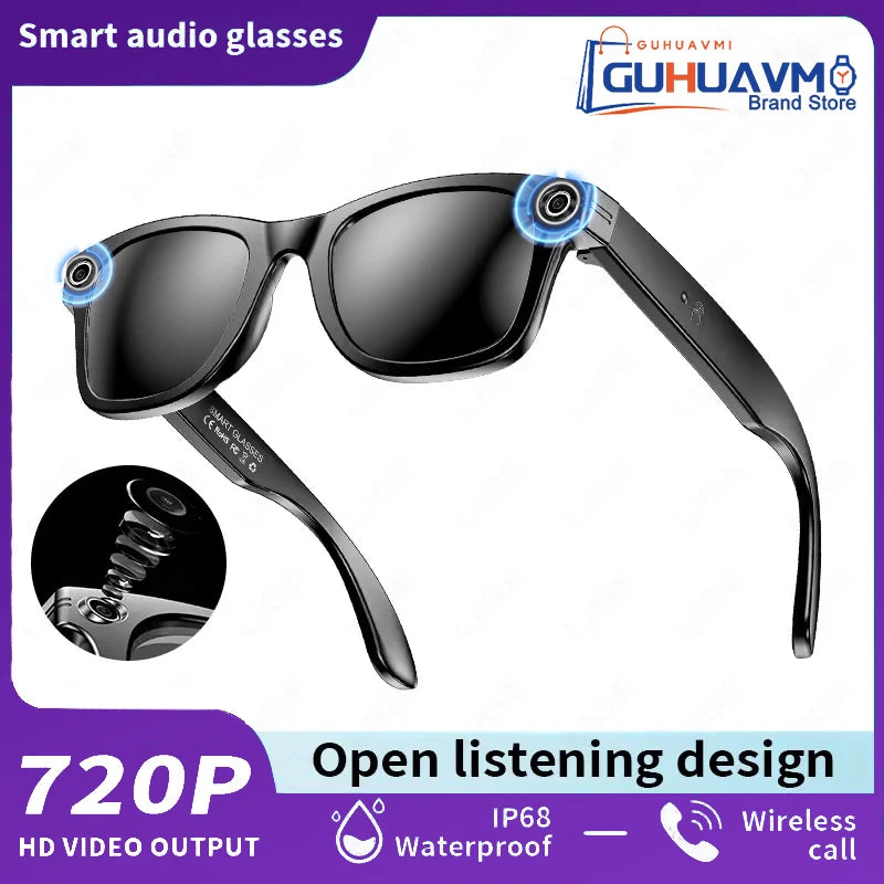 AI Smart Glasses with 8MP Camera Video Recording