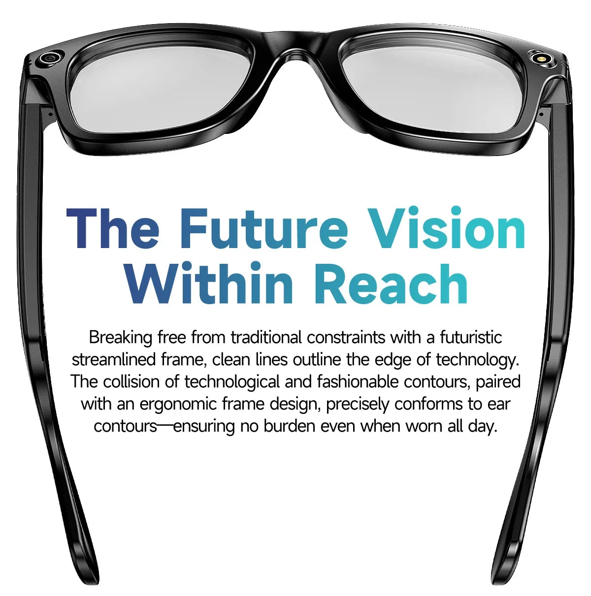 AI Smart Glasses with 8MP Camera Video Recording