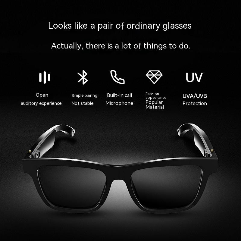 Smart Glasses: Black Technology Headset Bluetooth Sunglasses